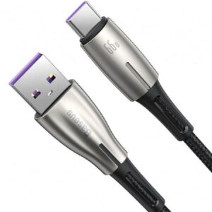 کابل تبدیل USB به USB-C باسئوس مدل Water Drop-Shaped Lamp Supercharge Cable CATSD-W66 طول 1 متر